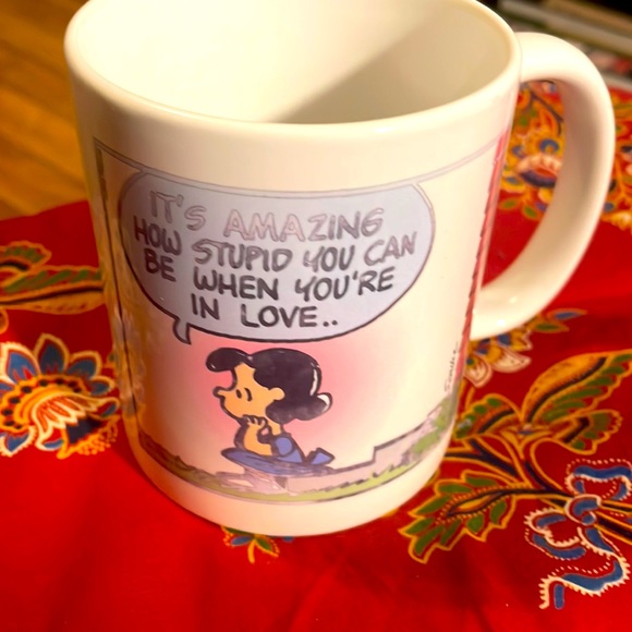 Vintage Charlie Brown and Lucy Coffee Cup - Picture 1 of 1